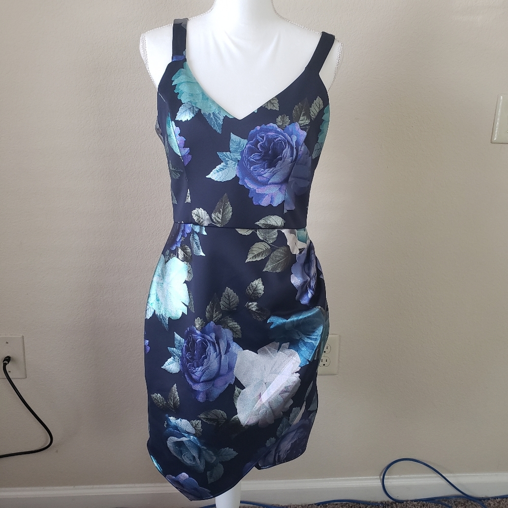 BCX cocktail dress for lady size 13 flowered